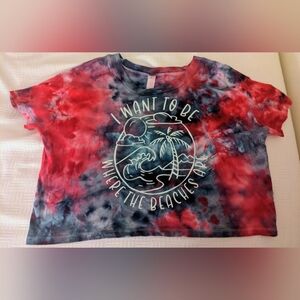 Handcrafted Tye Dye Crop Top Size Medium